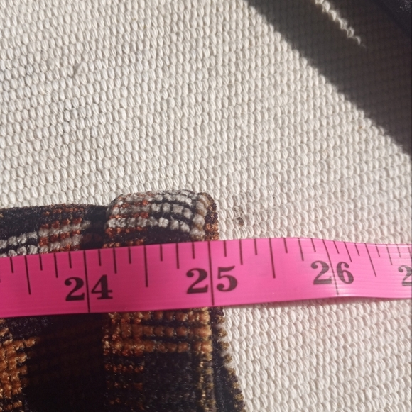 Fritelli And Lockwood Handwoven Textile Soft Plaid Contrast Pocket Chore Coat - Picture 12 of 12